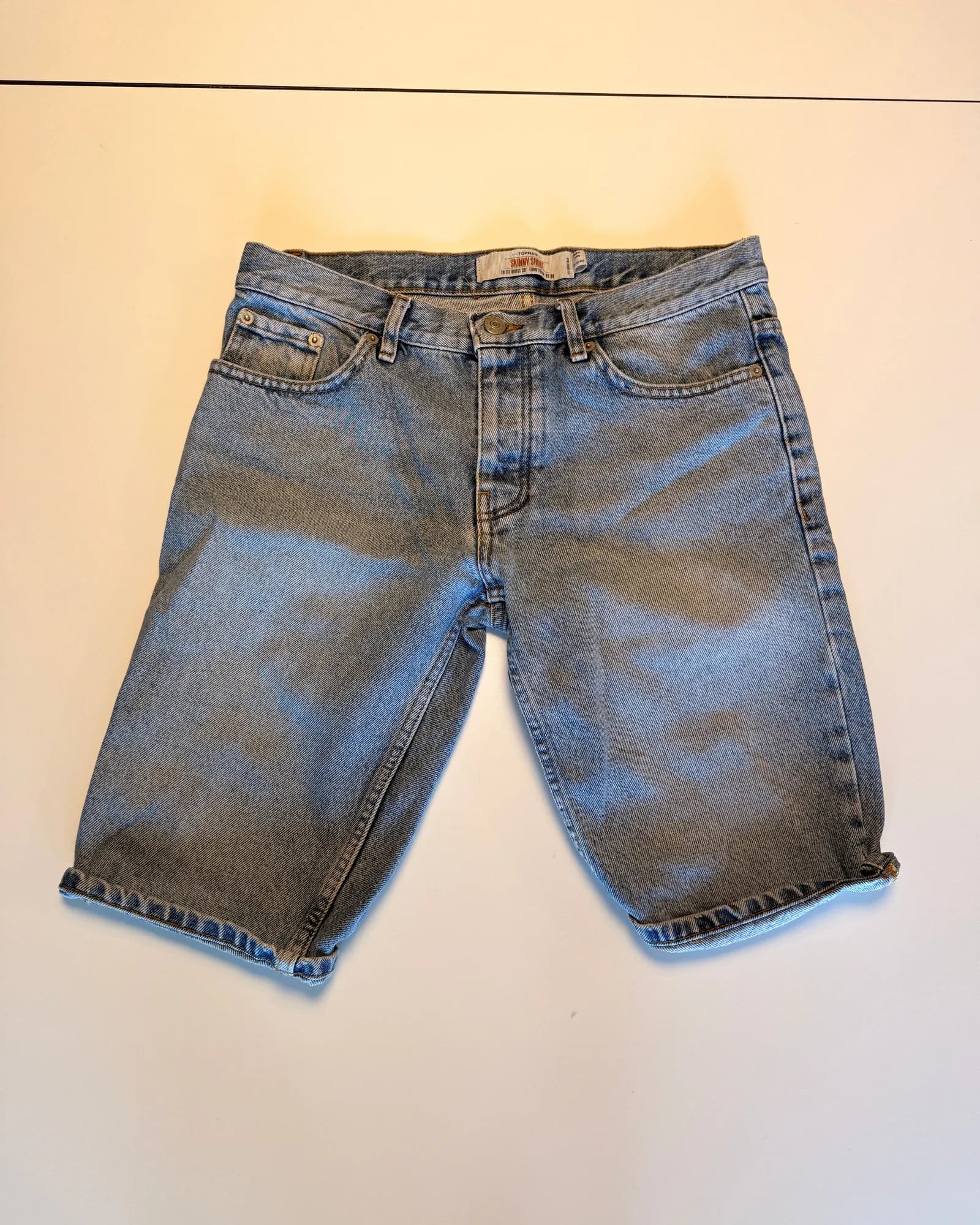 Unbranded מכנס ג׳ינס קצר, גוון בינוני, מבט נוסף