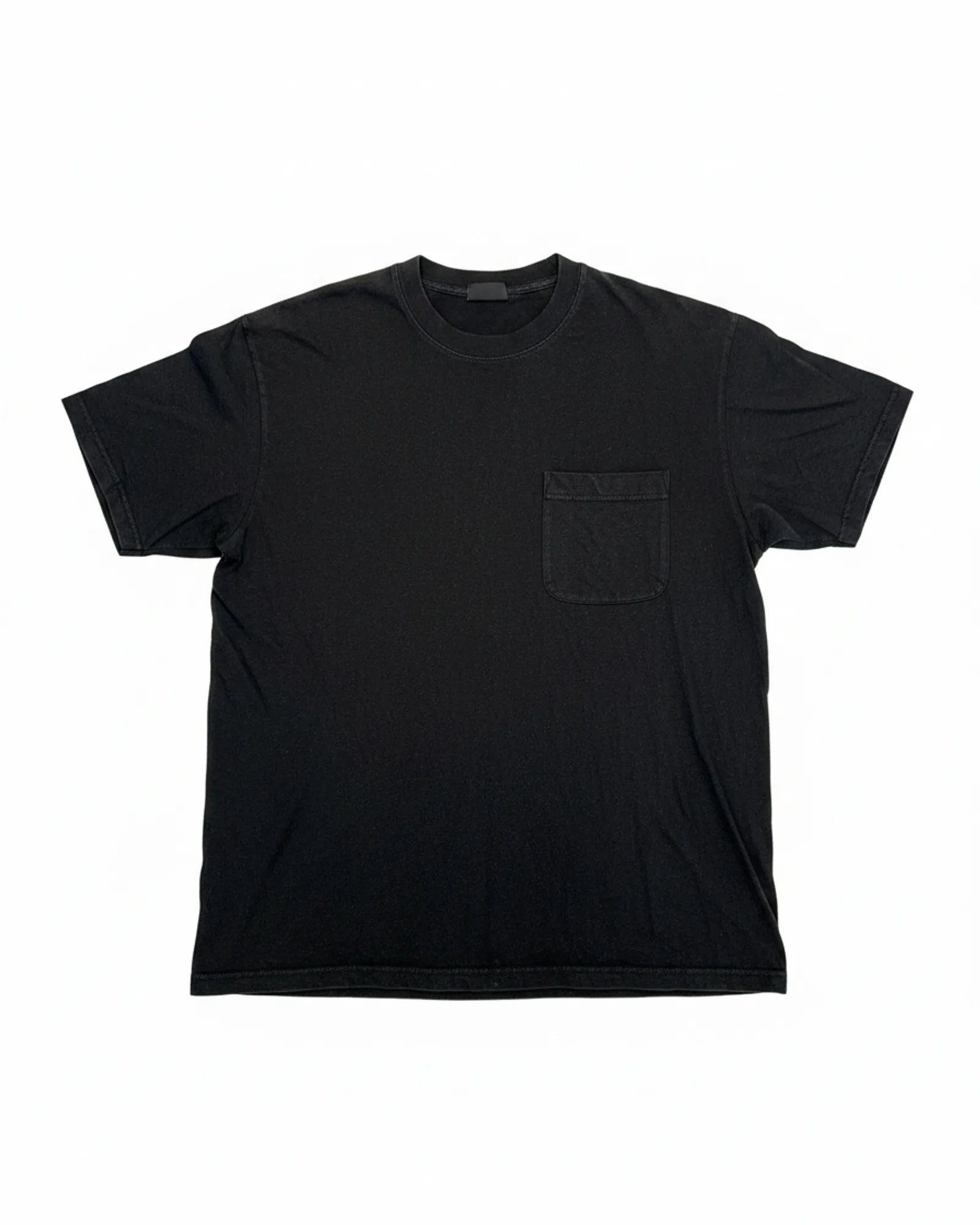 Unbranded טי משוחרר, שחור שטוף, מבט קדמי